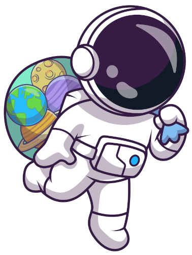 Astro avec un sac